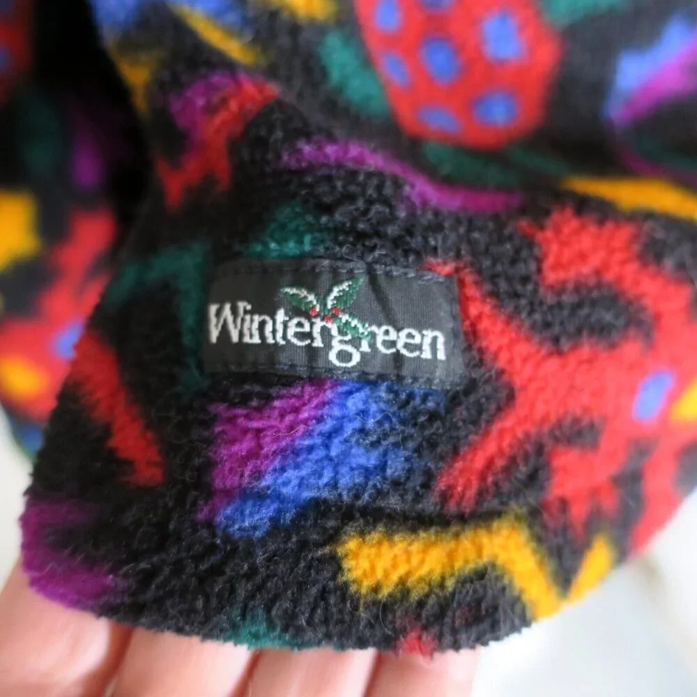 Vintage Y2K 1990s Wintergreen Northern Wear Fleece Pullover Ely, MN Women's XS - Picture 3 of 4